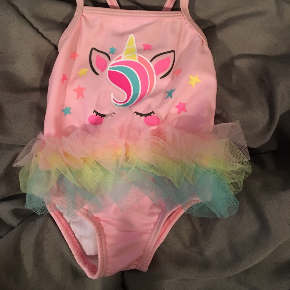 0/3 month unicorn tutu bathing suit